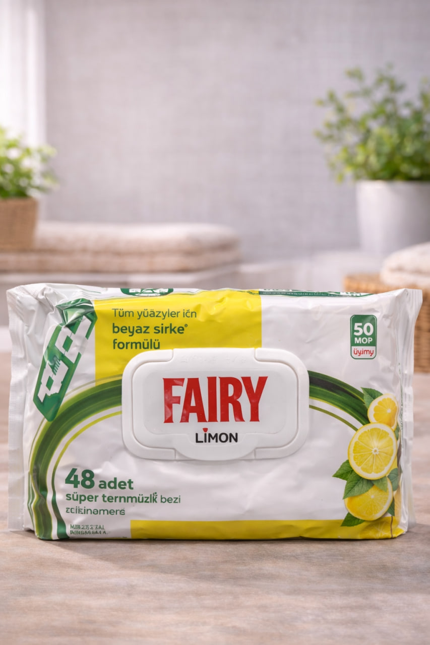 Fairy Power Wipes Лимон (48 бр.)