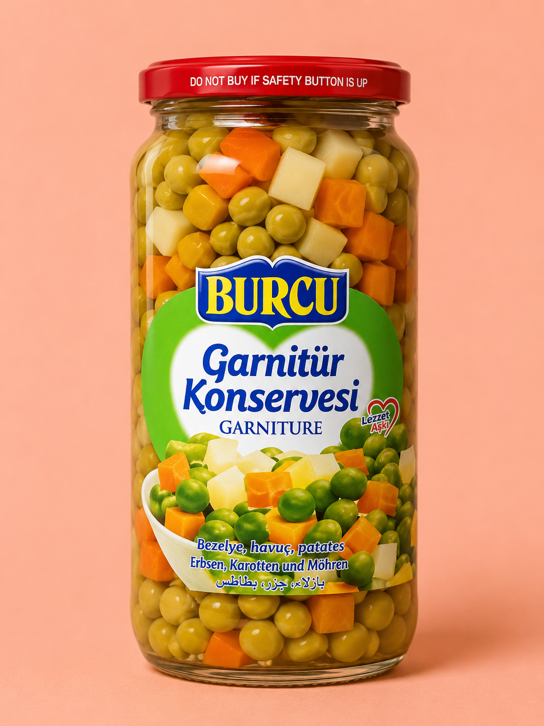 Гарнитура консерва - грах, моркови и картофи