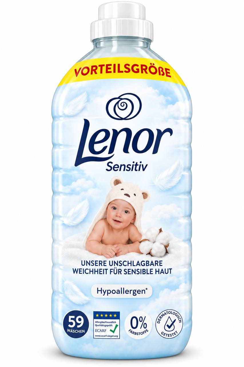 Lenor Sensitive Омекотител – 59 пранета